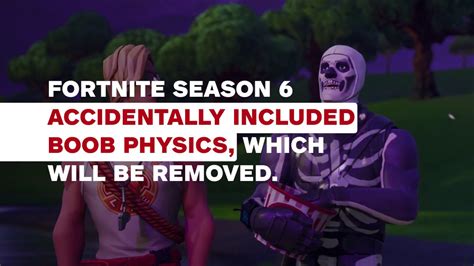 fortnite boob physics|Epic says Fortnite's new boob physics are 'unintended' and will be .